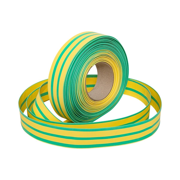 Термоусаживаемая трубка ТУТ нг 50/25 жел-зел рулон EKF PROxima