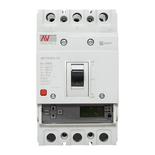 Выключатель автоматический в литом корпусе AV-POWER-1/3 160А 100кА ETU6.0 EKF