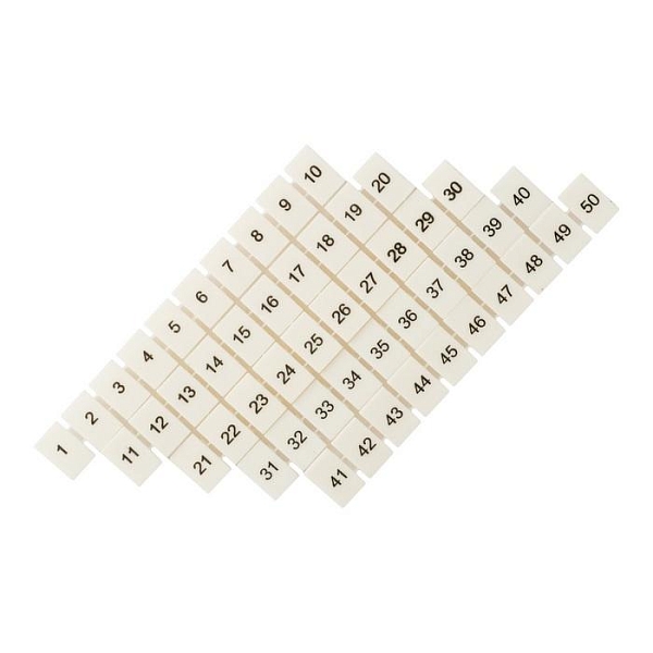 Маркеры для UT/ST/Push-in 2,5 с нумерацией 1-50 (100 шт.) EKF
