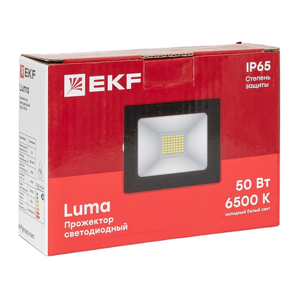 Прожектор светодиодный СДО-3004 50Вт 6500К IP65 LUMA EKF