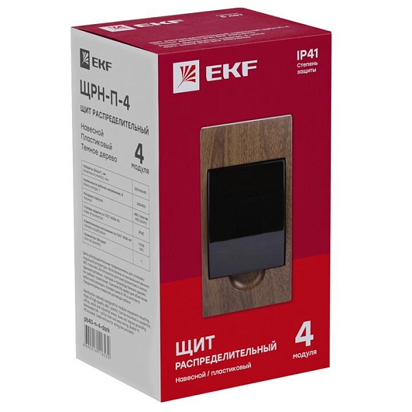 ЩРН-П- 4 темное дерево IP41 PROXIMA EKF