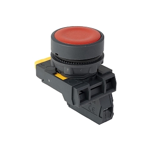 Кнопка SB-21 плоская без фиксации 1NС красная IP65 EKF
