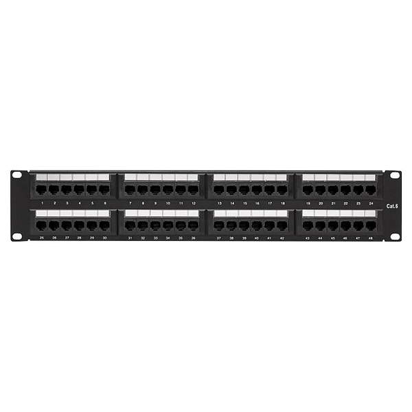 Патч-панель TERACOM CS 19'' Cat.6A 1U полный экран STP 24 порта RJ-45 Dual IDC с органайзером