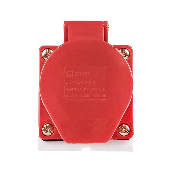 Розетка стационарная наружная 115 3Р+РЕ+N 16А 380В IP44 EKF