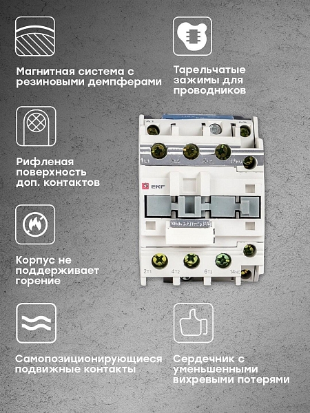 Контактор КМЭп-4 32А 1NO 110В DC EKF