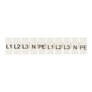 Маркеры для UT/ST/Push-in 4 с символами "L1, L2, L3, N, PE" (100 шт.) EKF