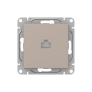 Механизм розетки RJ45 (cat6), кремовый Эпика EKF