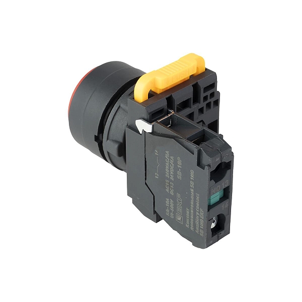 Кнопка выпирающая SB-35 с фиксацией 1NO красная IP65 EKF