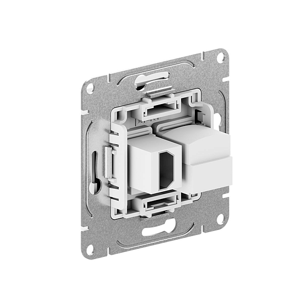 Механизм розетки HDMI+RJ45 (cat5), кремовый Эпика EKF