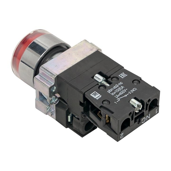 Кнопка BA42 с подсветкой 230В красная NC EKF PROxima