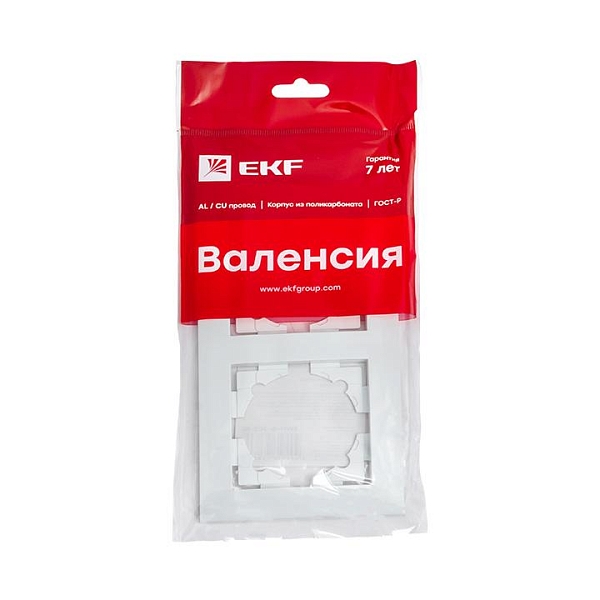 Валенсия рамка 2-местная белая EKF
