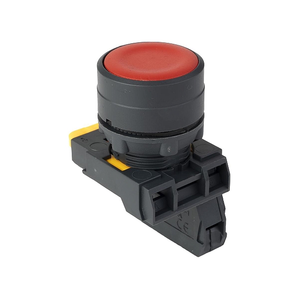 Кнопка SB-31 плоская с фиксацией 1NС красная IP65 EKF