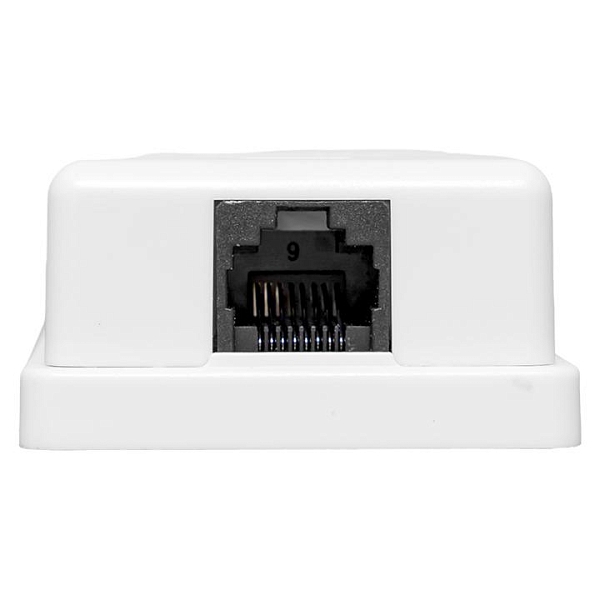 Розетка настенная TERACOM Cat.5E неэкранированная 1 порт RJ-45 Dual IDC белая