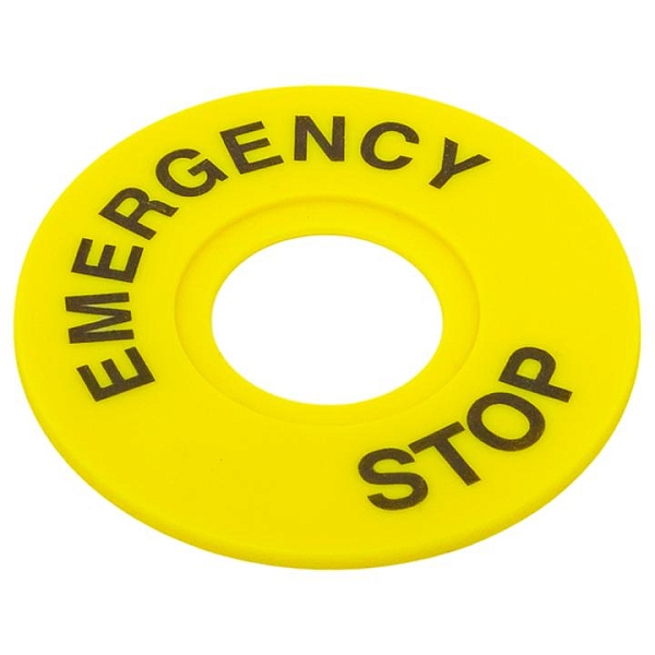 Табличка для кнопок 22 мм "EMERGENCY STOP" EKF
