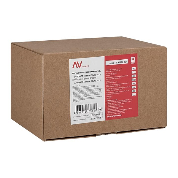 Выключатель автоматический в литом корпусе AV-POWER-1/3 160А 100кА ETU2.0 EKF