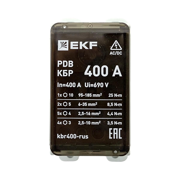 Клеммный блок распределительный КБР 400A EKF
