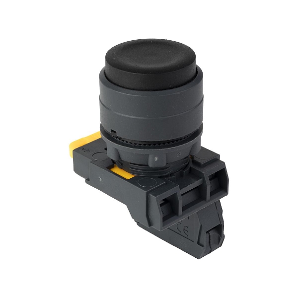 Кнопка выпирающая SB-35 с фиксацией 1NO черная IP65 EKF