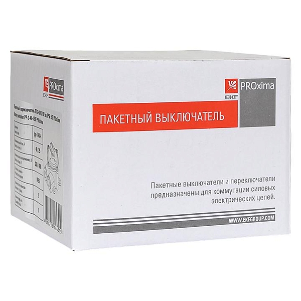 Пакетный переключатель ПП 2-40/Н2 М2 пл. IP56 EKF PROxima