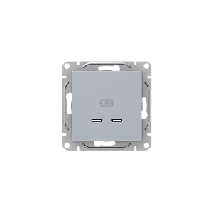 Механизм розетки USB-C - 2шт, алюминий Эпика EKF