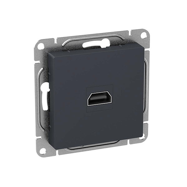 Механизм розетки HDMI, графит Эпика EKF