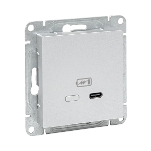 Механизм розетки USB-С, быстрая, алюминий Эпика EKF