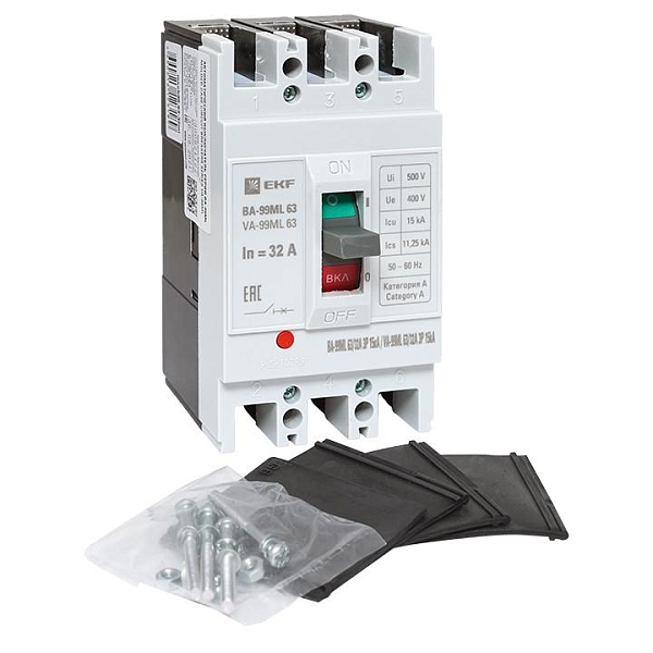 Автоматический выключатель ВА-99МL 63/ 32А 3P 15кА EKF Basic