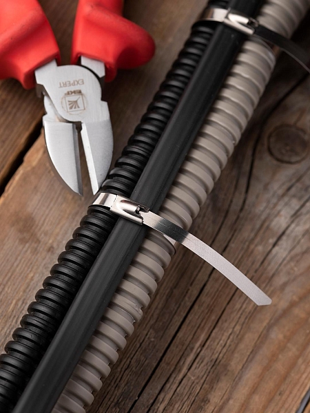 Хомут AISI 304 из нержавеющей стали, 4.6x150 (100 шт.) FlexLock PROxima