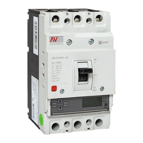 Выключатель автоматический в литом корпусе AV-POWER-1/3 160А 100кА ETU6.0 EKF