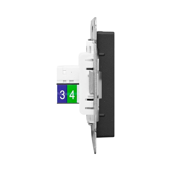 Механизм розетки RJ11, чёрный Эпика EKF
