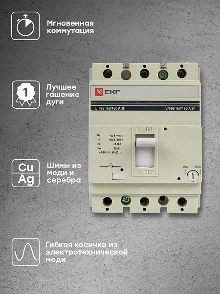 Выключатель нагрузки ВН-99 160/160А 3P EKF PROxima