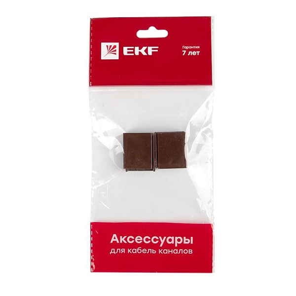 Соединитель (20x10) (4 шт) темное дерево EKF-Plast 
