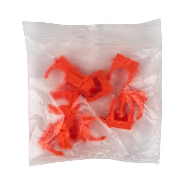 Крепеж-клипса d16 мм (10 шт) оранжевая EKF-Plast