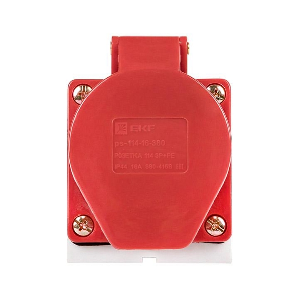 Розетка стационарная наружная 114 3Р+РЕ 16А 380В IP44 EKF