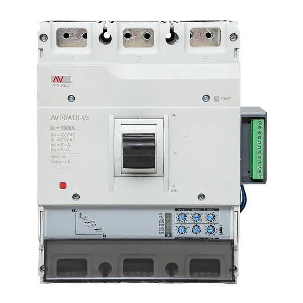 Выключатель автоматический в литом корпусе AV-POWER-4/3 1000А 50кА ETU2.2 EKF