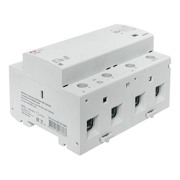 Контактор модульный КМ 80А 4NO 230В АС (6 мод.) AVERES EKF