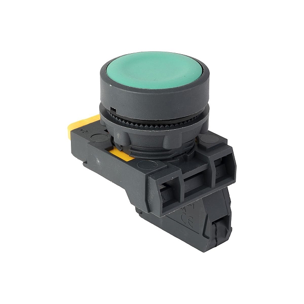 Кнопка SB-21 плоская без фиксации 1NС зеленая IP65 EKF