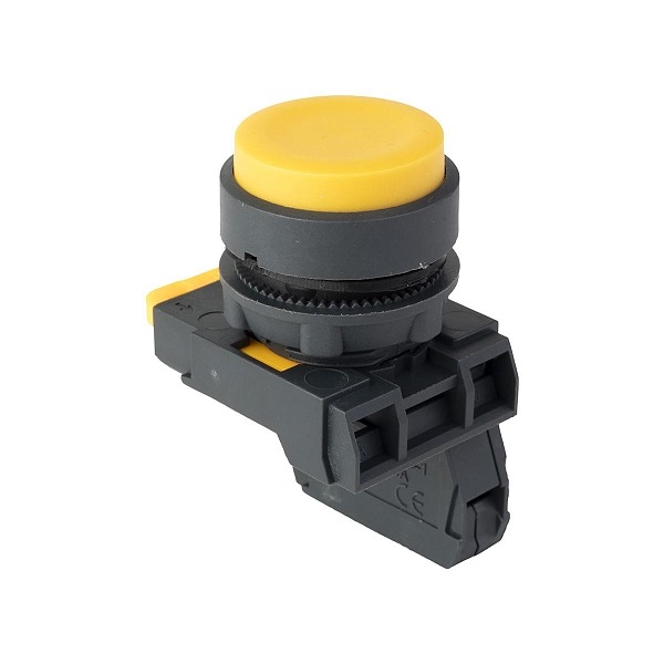 Кнопка выпирающая SB-25 без фиксации 1NO желтая IP65 EKF