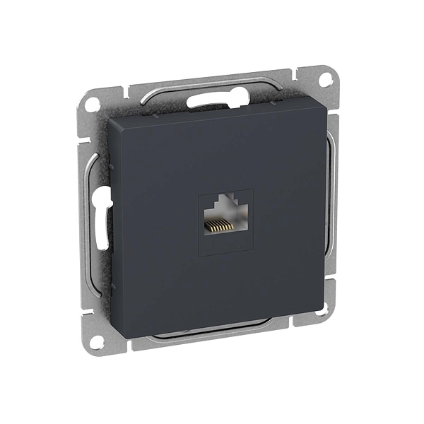 Механизм розетки RJ45 (cat6), графит Эпика EKF