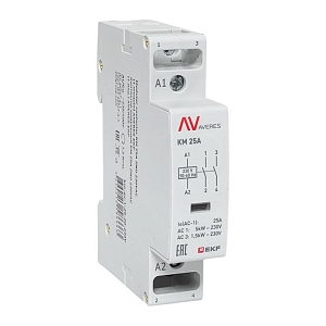 Контактор модульный КМ 25А 2NO 230В АС (1 мод.) AVERES EKF