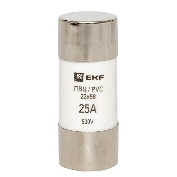 Плавкая вставка цилиндрическая ПВЦ (22x58) 25А EKF 