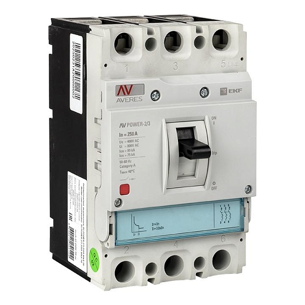 Выключатель автоматический в литом корпусе AV-POWER-2/3 250А 80кА TR EKF