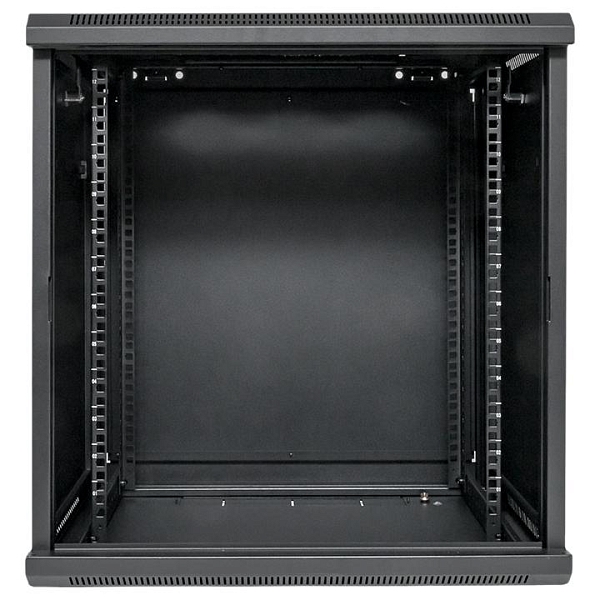 Шкаф настенный 19" TERACOM PRO 12U 600x450 мм дверь стеклянная с замком-ручкой чёрный