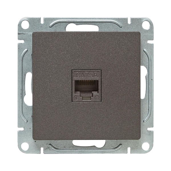 Механизм розетки RJ45 (cat5), мокко Эпика EKF