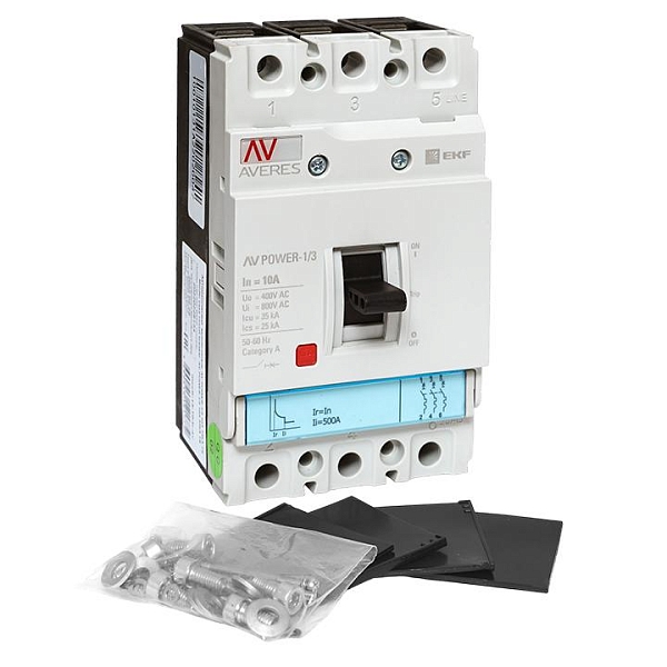 Выключатель автоматический в литом корпусе AV-POWER-1/3 10А 35кА TR EKF