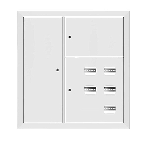 Щит этажный 5 кв. RAL9003 со слаботочным отсеком слева (1000x950x150) EKF PROxima