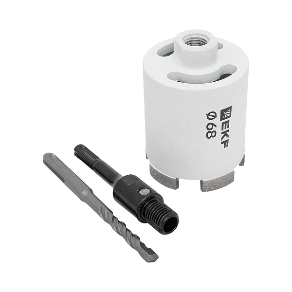 Коронка алмазная DCH-68 (верхнее пылеудаление) Laser M16 SDS-Plus EXPERT EKF
