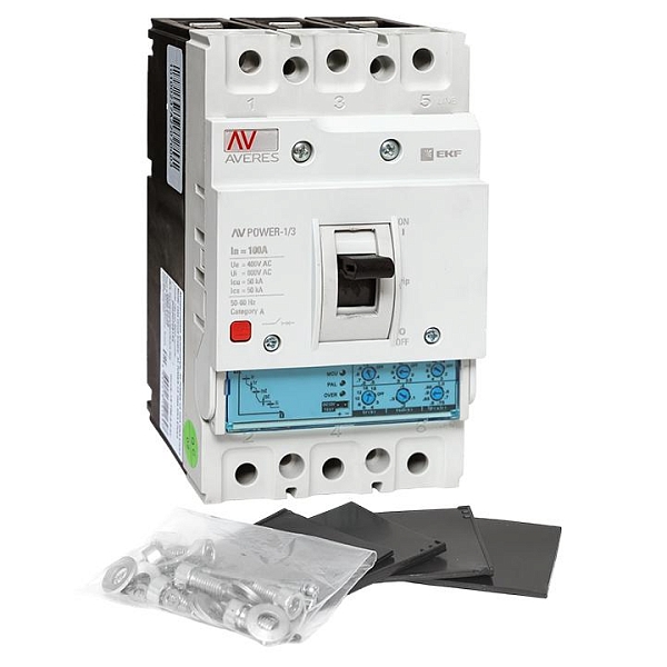 Выключатель автоматический в литом корпусе AV-POWER-1/3 100А 50кА ETU2.0 EKF