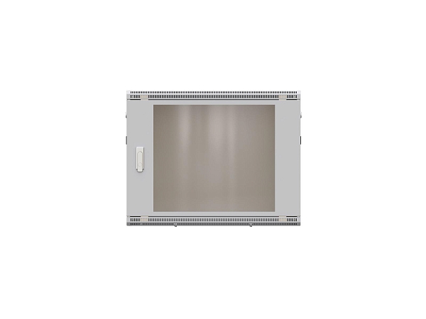Шкаф настенный 19" TERACOM PRO 6U 600x450 мм дверь стеклянная с замком-ручкой серый