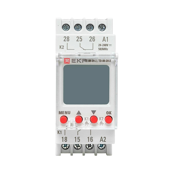 Таймер электронный двухканальный ТЭ-80 24-230В EKF