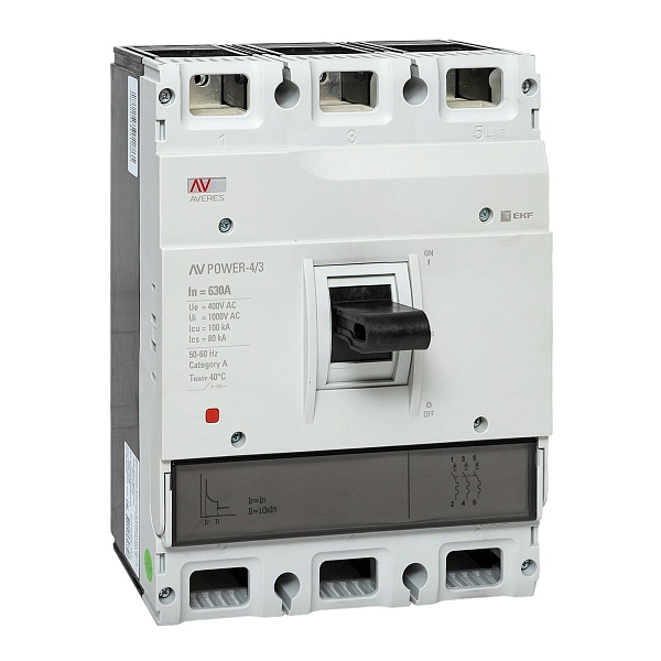 Выключатель автоматический в литом корпусе AV-POWER-4/3 630А 100кА TR EKF